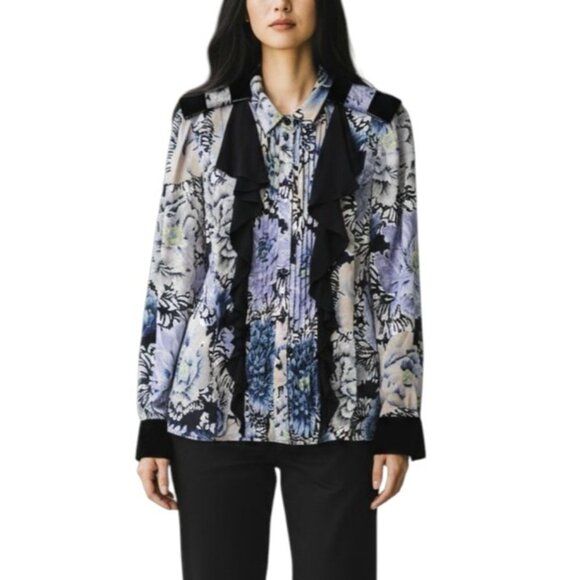 Coach 1941 Kaffe Fassett Pleated Ruffle Blouse - Picture 14 of 14